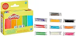 Play-Doh Kit com 10 cores básicas de massinha, refil, presente para crianças acima de 2 anos que gostam de trabalhos manuais