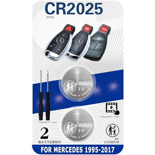 Key Fob Battery for Mercedes-Benz (1995-2017) CR2025
