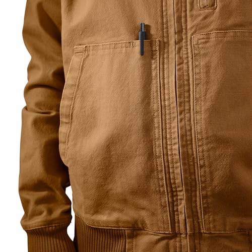 Carhartt Herren 106781 Rugged Flex® Duck Relaxed Fit Bomberjacke, Braun (Carhartt Brown), L