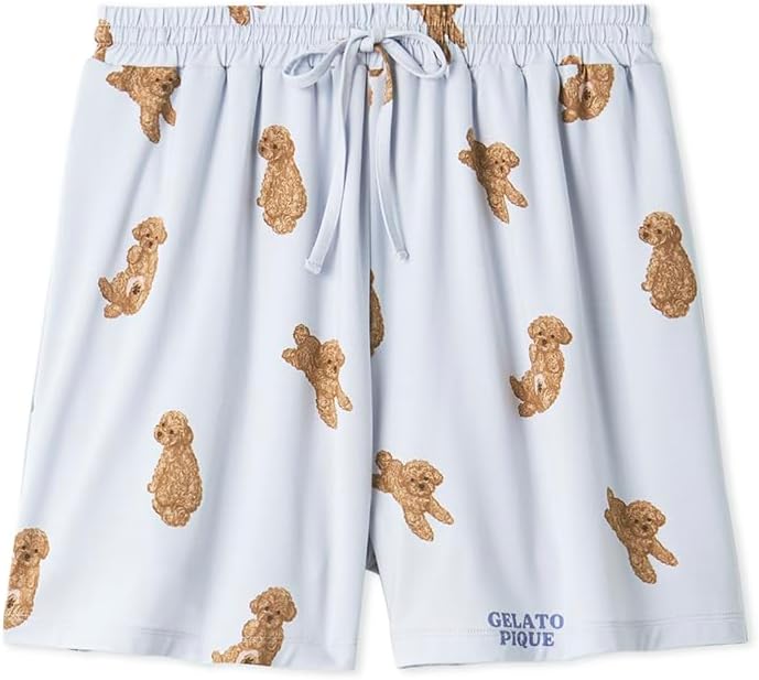 Amazon | [ジェラート ピケ] お腹見せドッグ柄ショートパンツ