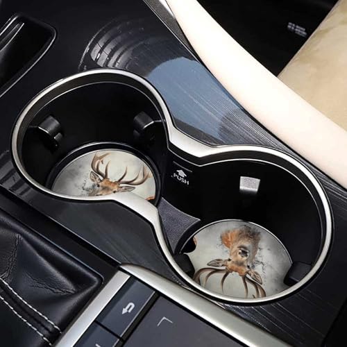 Portavasos de Madera Decorativo para Carro 2.6" miniatura 7