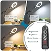 Kevsuvqin Lampada con Lente di Ingrandimento Professionale, 10x Lente di Ingrandimento con Luce, Lampada LEnte INgrandimento con Morsetto e Braccio Orientabile, 3 Modalità Colore, 10 di Luminosità