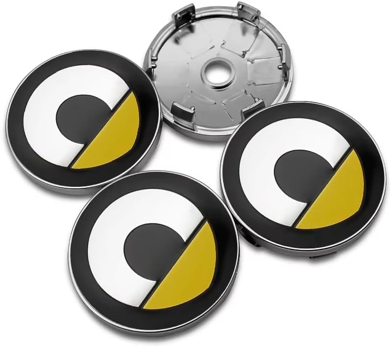 4 Pieces Car Hub Centre Caps for Smart 451 Brabus Smart 453, Wheel Hub Cover Car Wheel Trims Wheel Center Caps Accessories Decoration,O.D-56MM-D