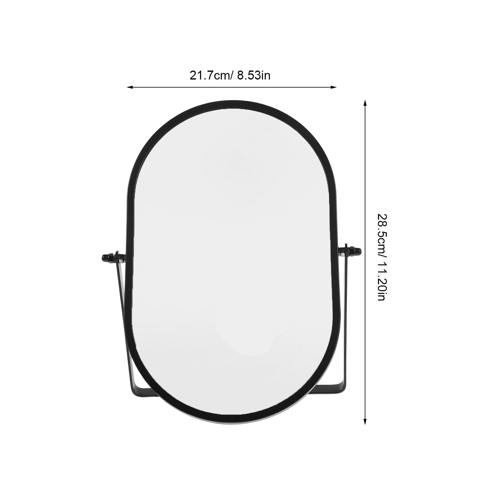 SHOWERORO Espejo de Maquillaje Plegable, Espejo de sobremesa Plegable para Uso en dormitorios, oficinas, hogares y Viajes, Color Negro.