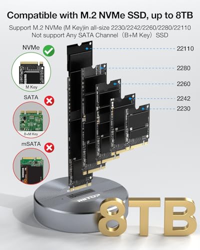 Adaptador M.2 a USB con docking NVMe 40Gbps miniatura 7