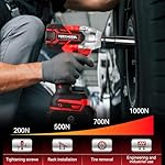 Cordless Impact Wrench,1000N.m(740 ft-lbs) High Torque Brushless 1/2 inch Impact Gun,2x 4.0Ah Battery,6000 RPM (3 in 1) Power Impact Driver for Car/Home/Lawn Mower - Image 3
