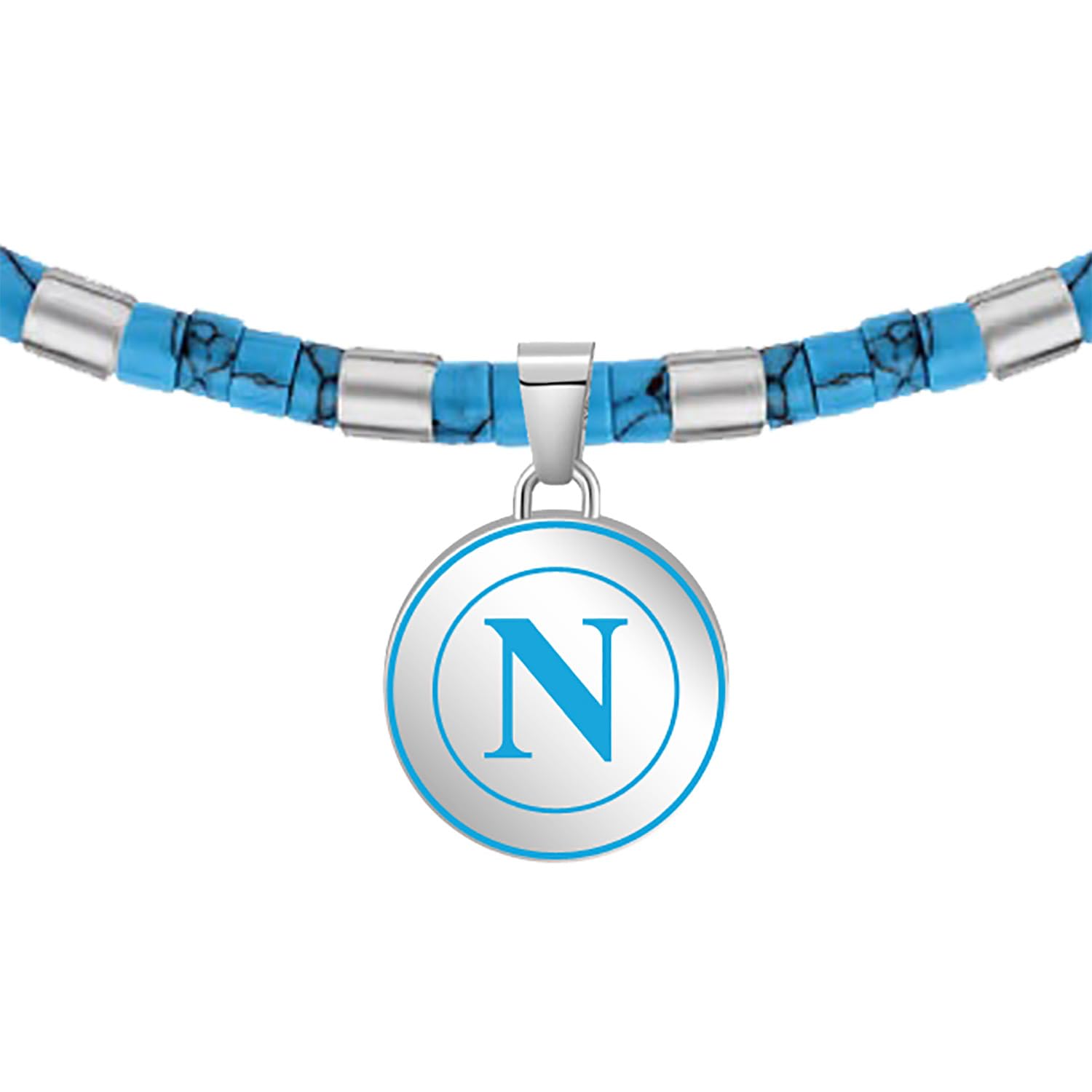 Clondo Collana Uomo Donna SSC Napoli in Acciaio Inossidabile – Prodotto Ufficiale Calcio – Gioiello con Logo SSCN – Idea Regalo Elegante per Tifosi Azzurri – Ragazzo e Ragazza