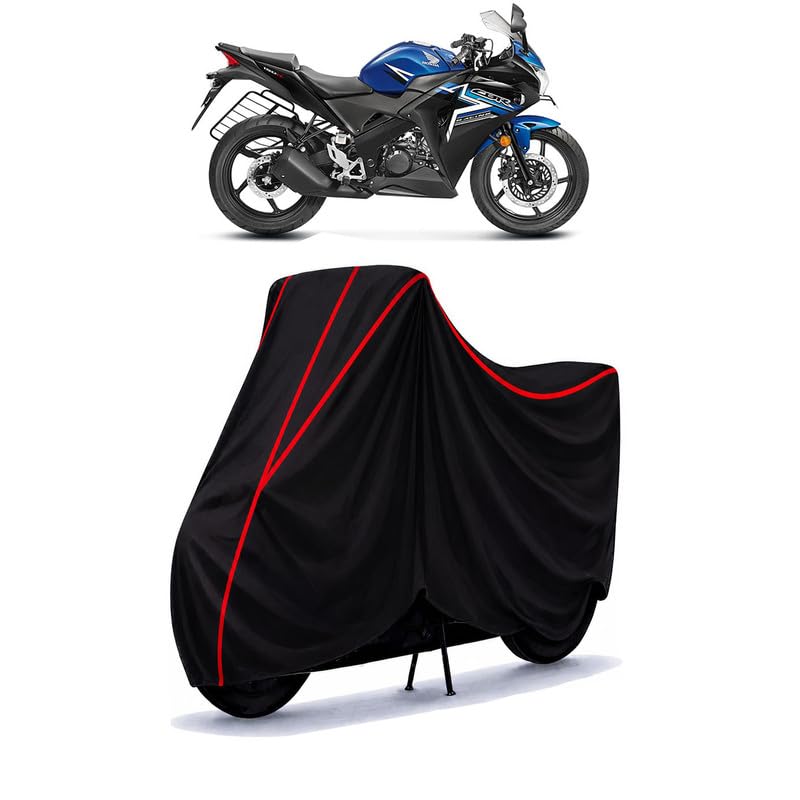 Image of CBR 150R Water Resistant Bike Cover for All Motorcycles & Scooters | Heavy Duty Premium Taffeta Fabric | UV Protection, Dustproof, Scratchproof | All Weather Two Wheeler Body Cover with Elastic Bottom