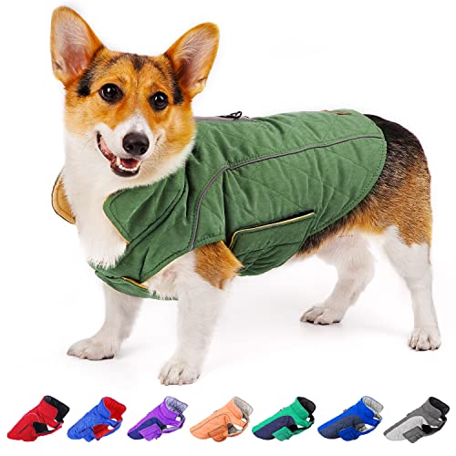 Thinkpet Dog Cold Weather Coats - Cozy Waterproof Windproof Reversible Winter Dog Jacket, Thick Padded Warm Coat Reflective Vest Clothes For Puppy Small Medium Large Dogs #TOP20
