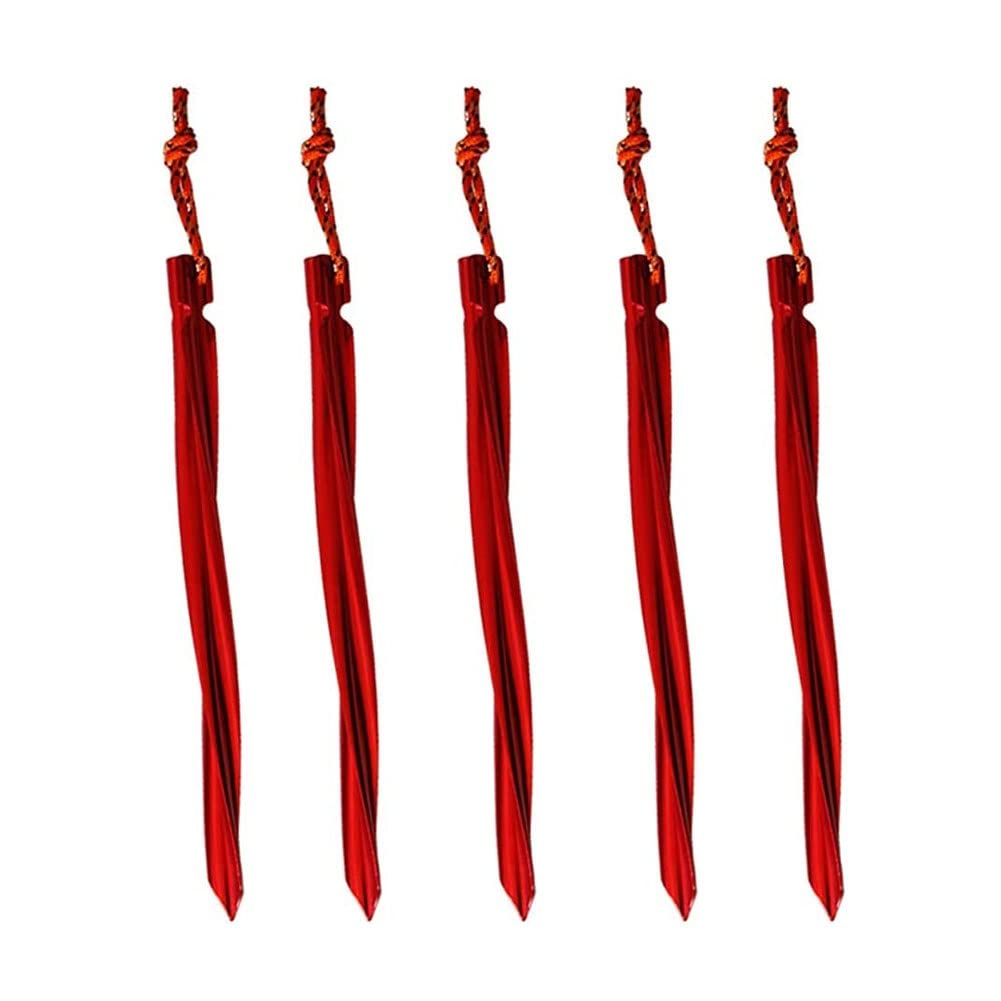Piquets de Tente Solides, 5 pièces, Clou de Sol à Trois côtés en Spirale en Alliage d'aluminium, piquets de Tente de Camping, pour Le Camping, la randonnée, la randonnée