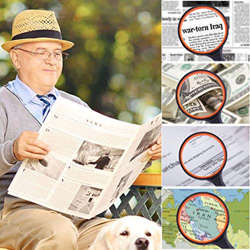 Handheld Magnifying Glass, 10X Shatterproof 100Mm Magnifier Loupe Large Magnifying Lens With Non-Slip Soft Handle For For Reading Hobbies And Science #TOP5