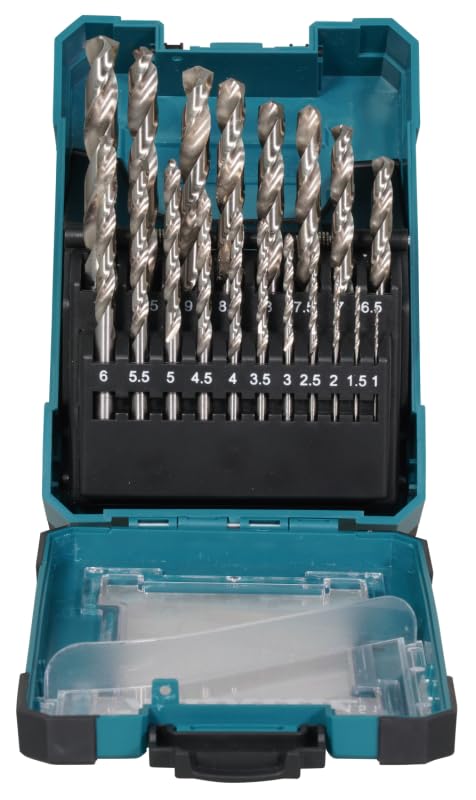Makita Metallbohrer-Set 19-teilig – HSS-Bohrer 1-10 Mm Mit Anti-Rost-Beschichtung In Box
