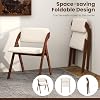 AHDHMCM Folding Dining Chairs Set of 2, Farmhouse Upholstered Accent Chair with Non-Assembly Design, Padded Seat & Cushion Backrest, Portable Wood Kitchen Chairs for Party, Picnic & Home Office