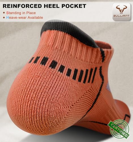 Image of BULLIANT Men Running Ankle Socks 6Pack-Cushioned Support-Low Cut No Show