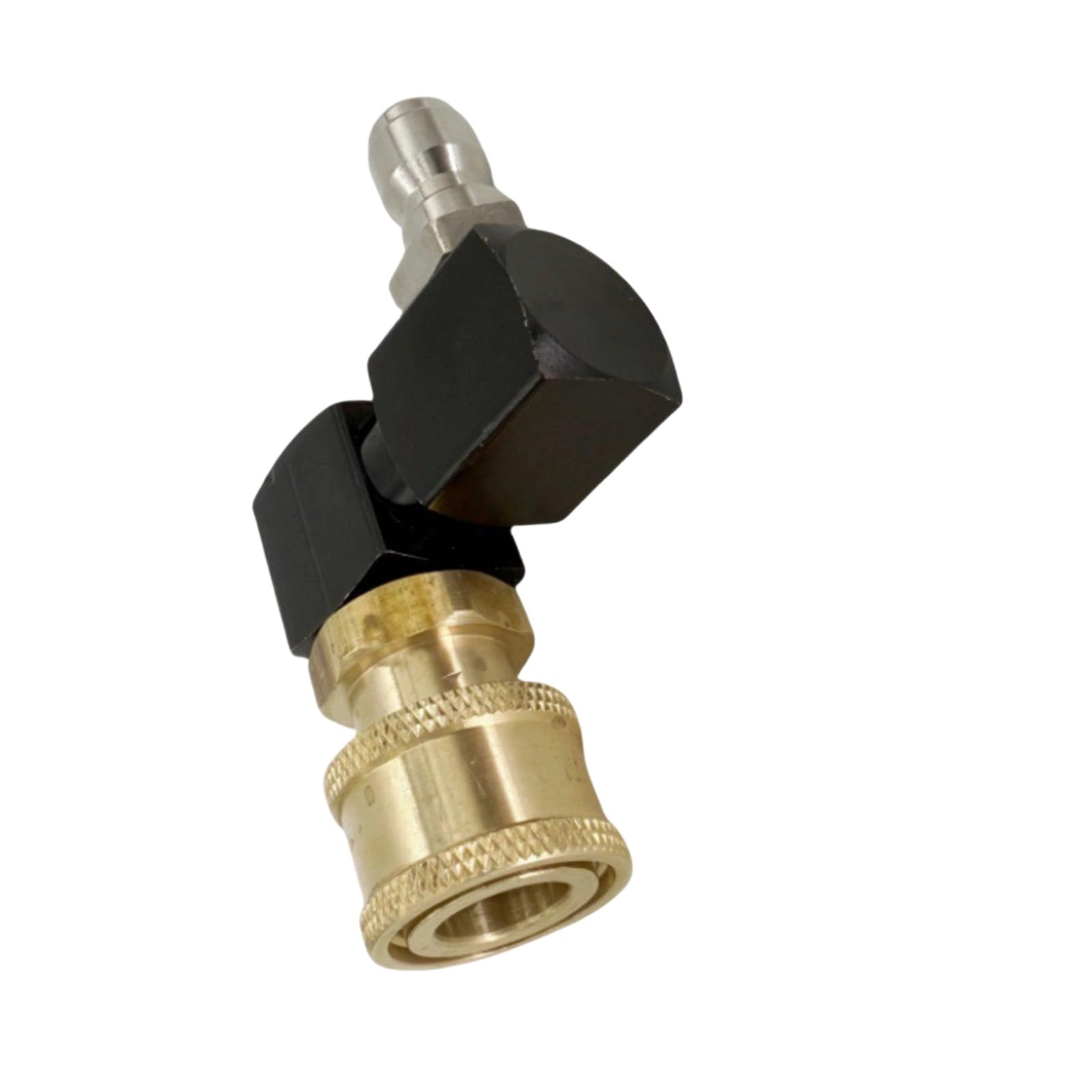 360 Degree Rotating High Pressure Quick Connection Nozzle for Water Hose with 1/4 Inch Fast Release Fitting Metal Construction Leakproof Water Pipe Joint