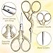 AQUEENLY Embroidery Scissors Stainless Steel Sharp Stork Scissors for Sewing Crafting