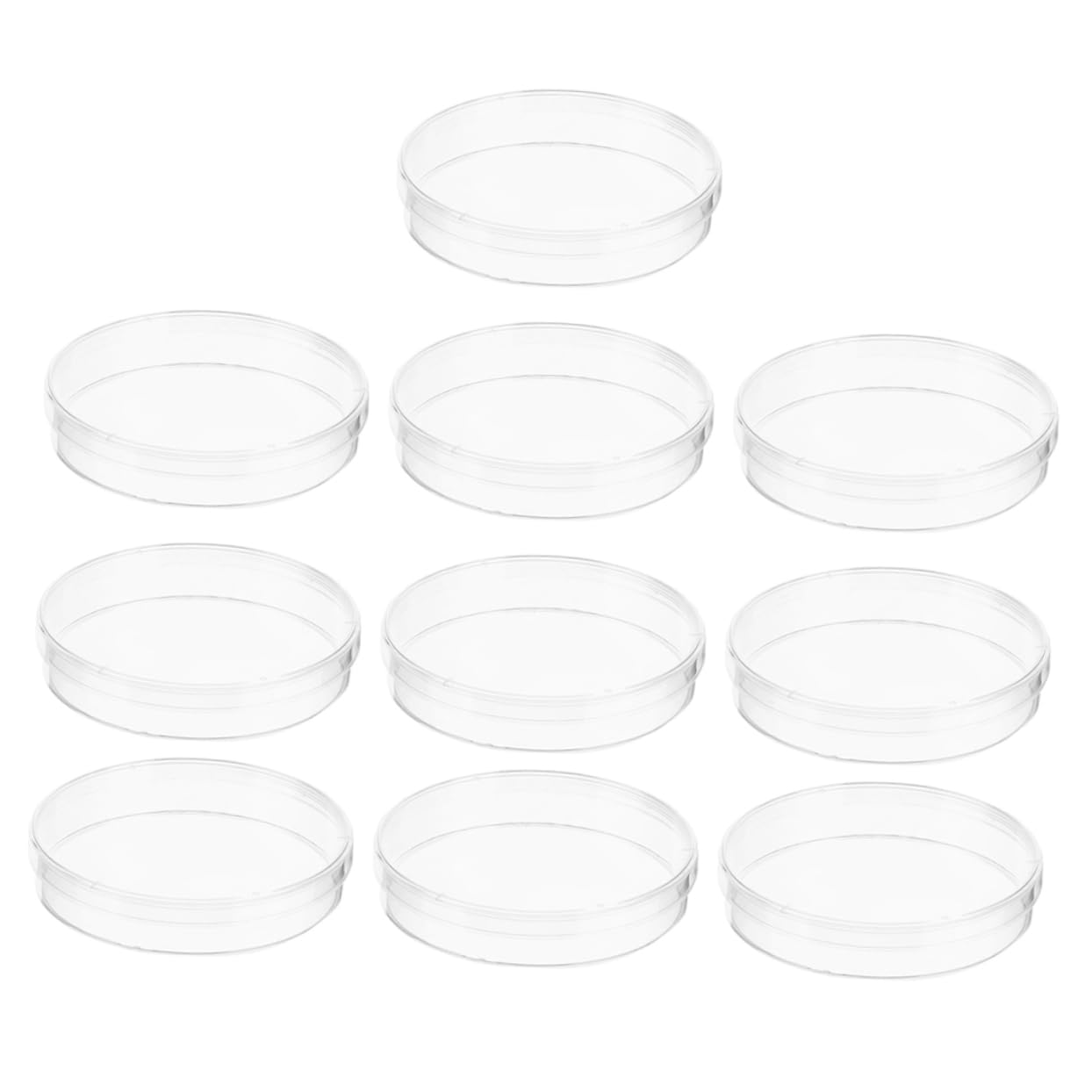 KICHOUSE 10pcs Culture Plate Petri Tray Science Experiment Supplies Plant Petri Dish Petri Dish for Experiments Petri Dishes with Lid Petri Dish Experiment Lab Tissue Culture Agar Plastic