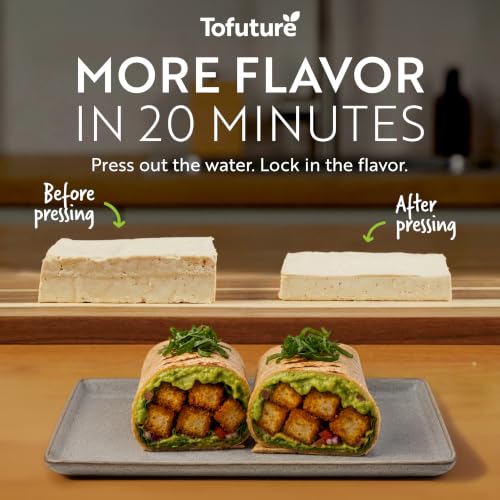 Image of Tofuture Large Tofu Press - The Original and Best Press - Fits Two 8-16 oz | Mess-free tofu press. BPA-free polypropylene. Dishwasher safe. 225- 450g blocks. Silken tofu, extra firm tofu, paneer maker