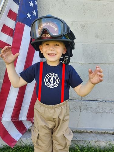 Firefighter Birthday Maltese Cross Personalized Navy Toddler Tshirt Only4