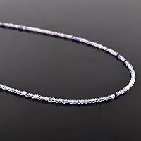 Vista 160 de Natural Moonstone Gemstones Choker Necklace, Faceted Rounds Beads, Silver Plated Jewelry, Healing Crystals, Birthday, Handamde, Minimalist, Women