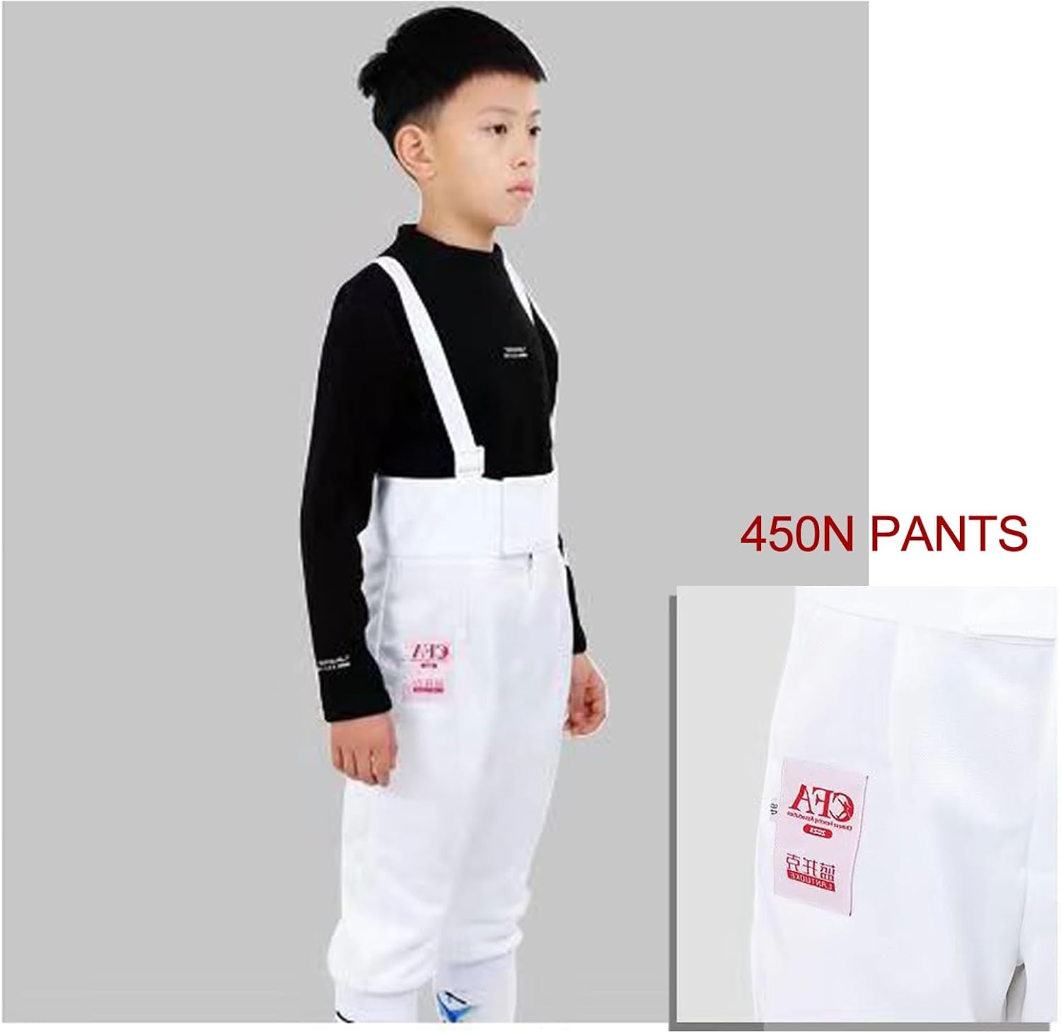 450N Fencing Uniform, 3-Piece Professional Fencing Suit, Fencing Gear, Fencing Jacket Pants Vest Set for Foil Epee Sabre (Left Hand)(38#)