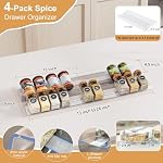 Spice Drawer Organizer Insert, 13"-26" Seasoning Organization, 4 Pcs - Image 2