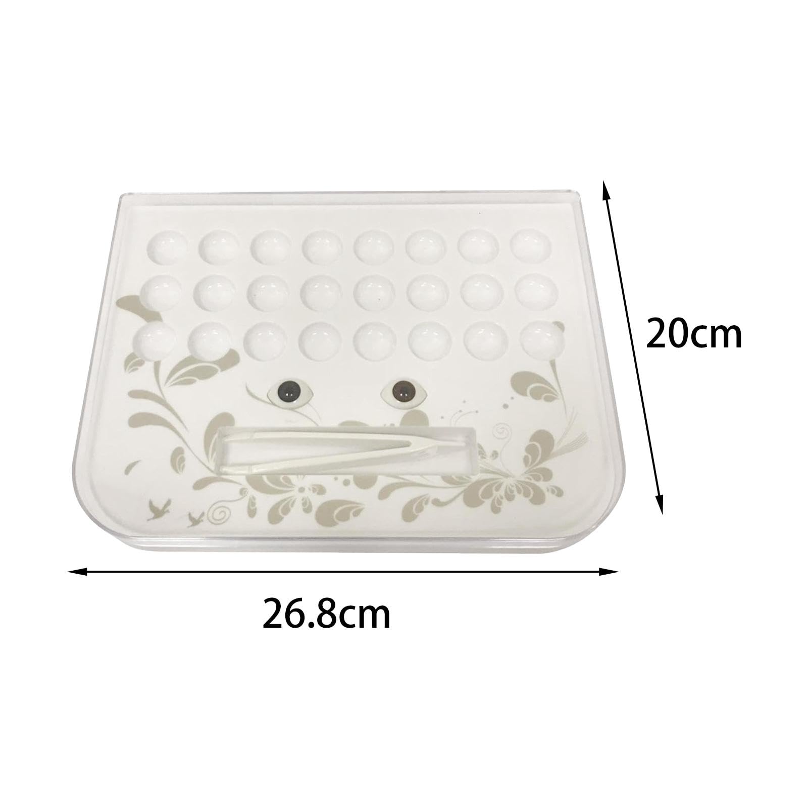 Pojemnik na soczewki do oczu wielokrotnego użytku 24 siatki na stół kolekcjonerski na zewnątrz, 2 zestawy (białe), 26.8cmx20cmx3.1cm, jako opis