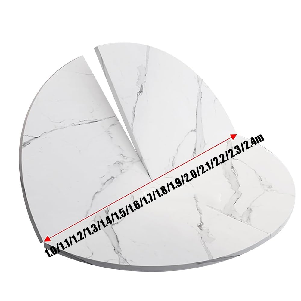 Piano Tavolo Da Pranzo Pieghevole Da 100 A 240 Cm Prolunga Da Scrivania Rotondo, Grande Piano Portatile Per La Trasformazione Della Scrivania(180cm/71in)