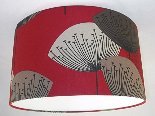 Preisvergleich Produktbild Handgemachte Lampenschirm 41cm - Sanderson Dandelion Clocks Red Stoff Lampenschirm