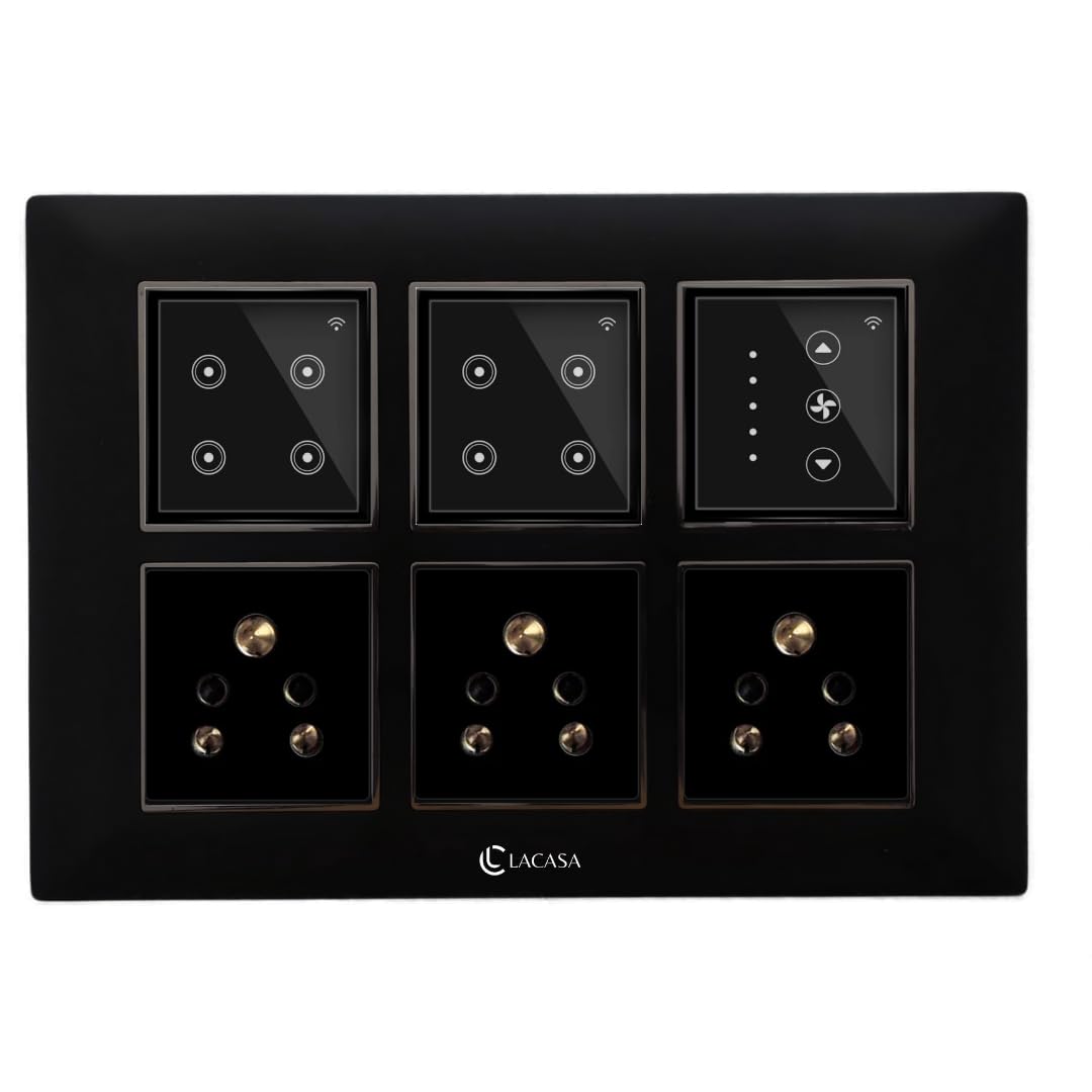 LACASA - 12 Module Smart Switch Plate/Board - Compatible with Google Assistant/Alexa - 241F3S-picture-17