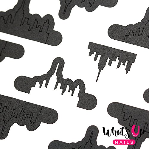 Whats Up Nails - City Vinyl Stencils For Nail Art Design (1 Sheet, 20 Stencils) #TOP1