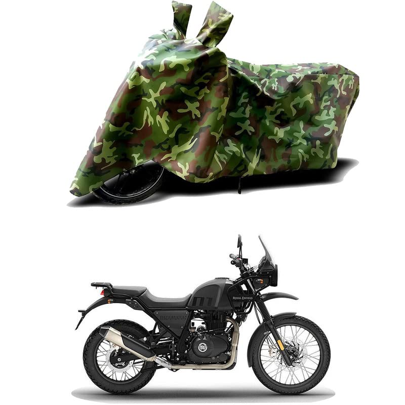 Image of 100% Water Resistant Bike Scooty Two Wheeler Body Cover Compatible for Royal Enfie Himalayan ABS /UV-Rays /Heat Protection /Birds Dropping /Scratchproof /Dust Proof /Waterproof /All [Green MJ]