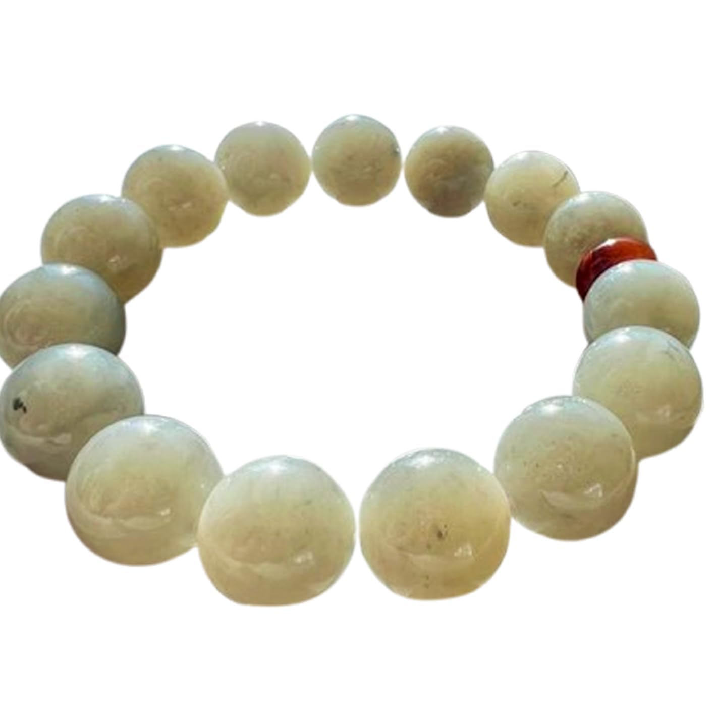 Natural Jade 14mm Round Shape Smooth Cut Beads Stretchable Bracelet For Men & Women. Unisex Bracelet For Healing, Meditation, Prosperity, Gift & Luck|STBR_RR_11943-image-30