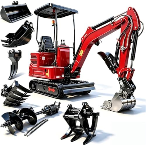 1.4 Ton Mini Excavator Side Swing Boom w/Pilot System, KubotaDiesel Engine