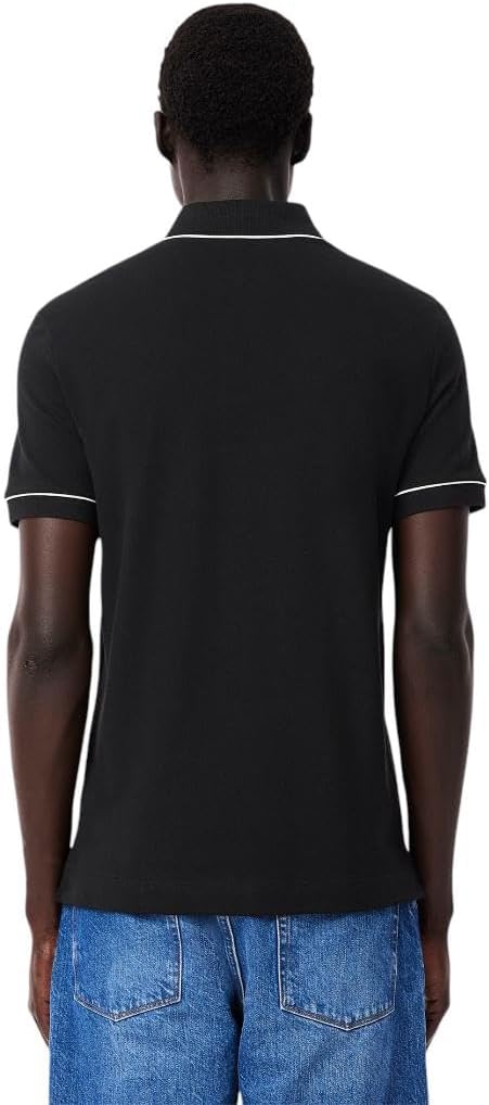 Lacoste Mens Regular Fit Paris Contrast Stretch Piqué Polo Shirt - Image 2