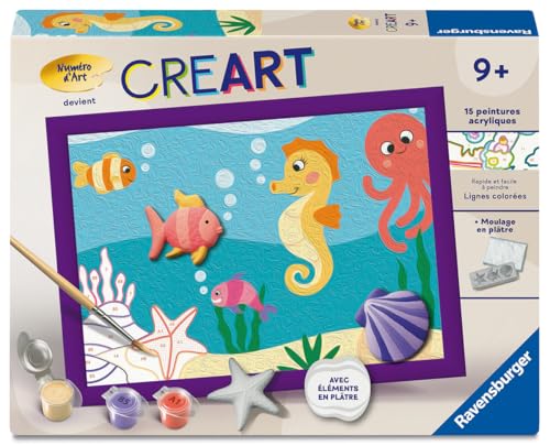 Kit De Peinture Par Numéros Ravensburger 12023234 – Océan – Edition Plâtre - vue 2