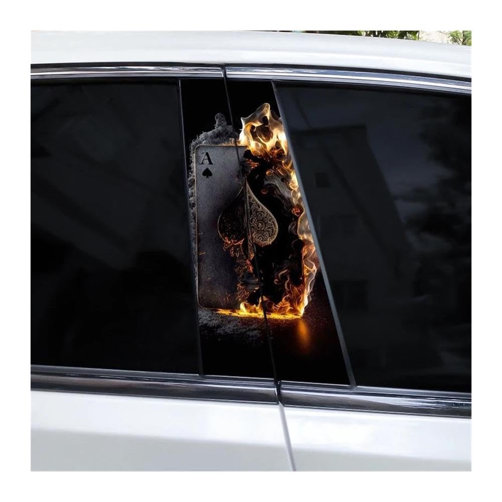Autocollant pour pilier central de voiture Magic Poker finition haut de gamme
