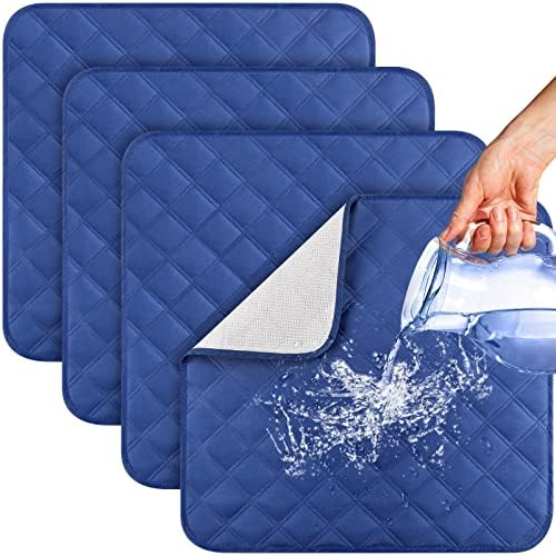Reusable Waterproof Incontinence Chair Pads - Gray Washable Pee Pads, 2 Pack 22x21 Inches