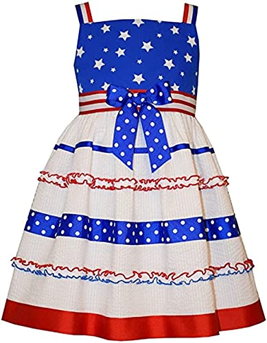 Bonnie Jean Girl's 4th of July Dress - Americana Dress -Outfit (US, Age, 12 Months, Royal)