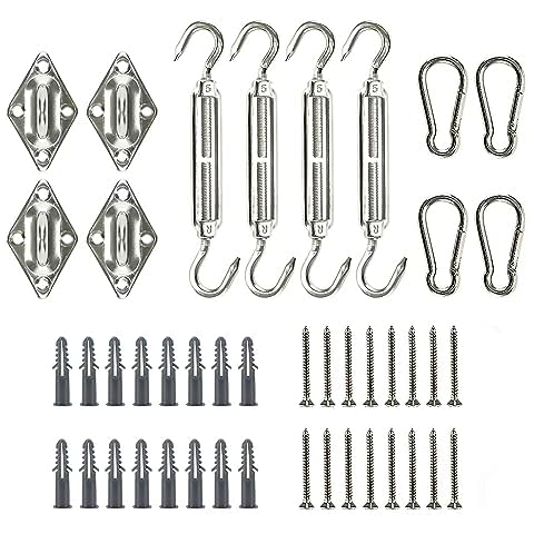 Anesty Heavy Duty Sun Shade Sail Kit Cover