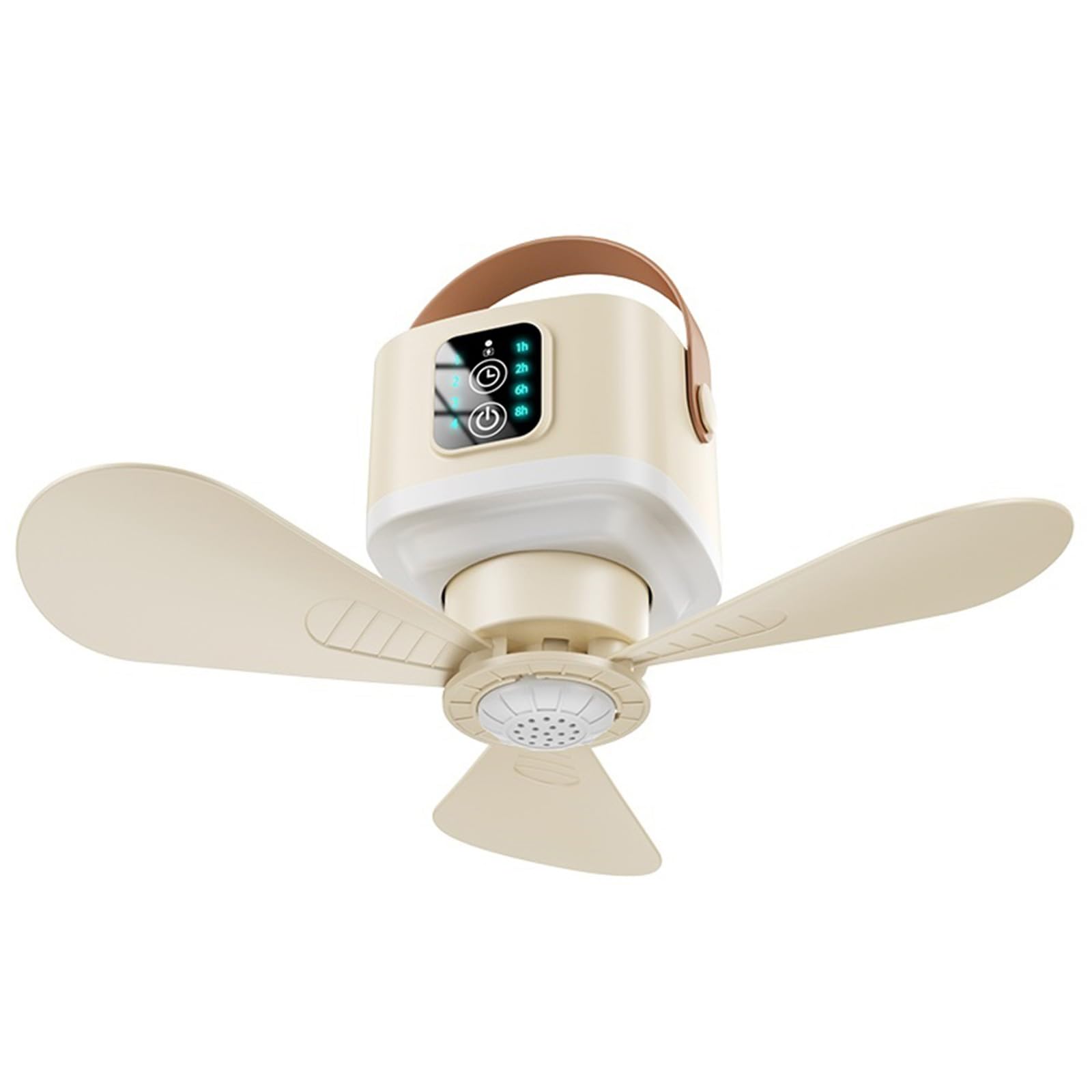 Ventilateur de plafond silencieux batterie rechargeable 3600 mAh LED