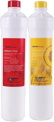 Watts Premier WP531102 RO Pure Plus - Kit de repuesto de filtro de agua de ósmosis inversa 2 unidades paquete de 1 multicolor disponible en Yaxa Colombia