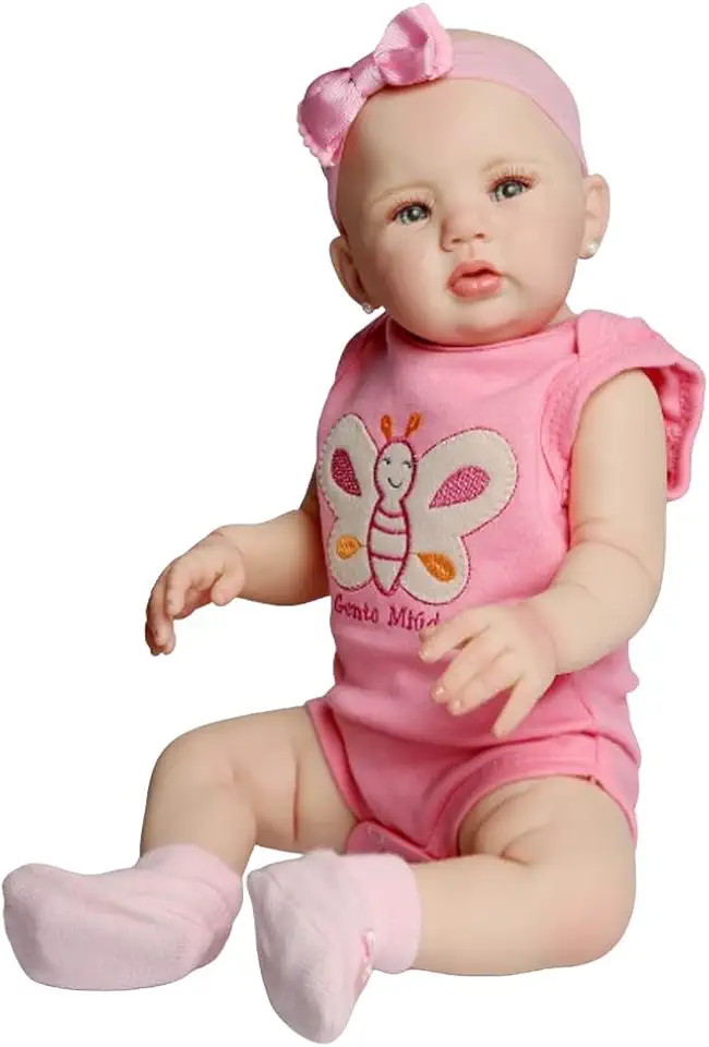 Boneca Bebê Reborn Abigail 48cm Corpo De Silicone Realista