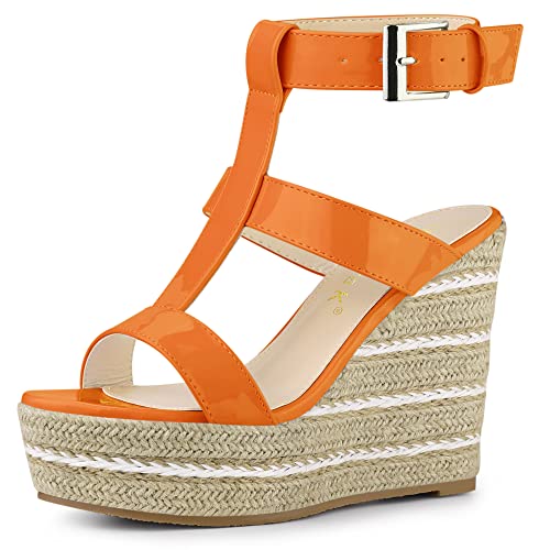 Allegra K Women's Espadrille Strappy Platform Wedges Sandals