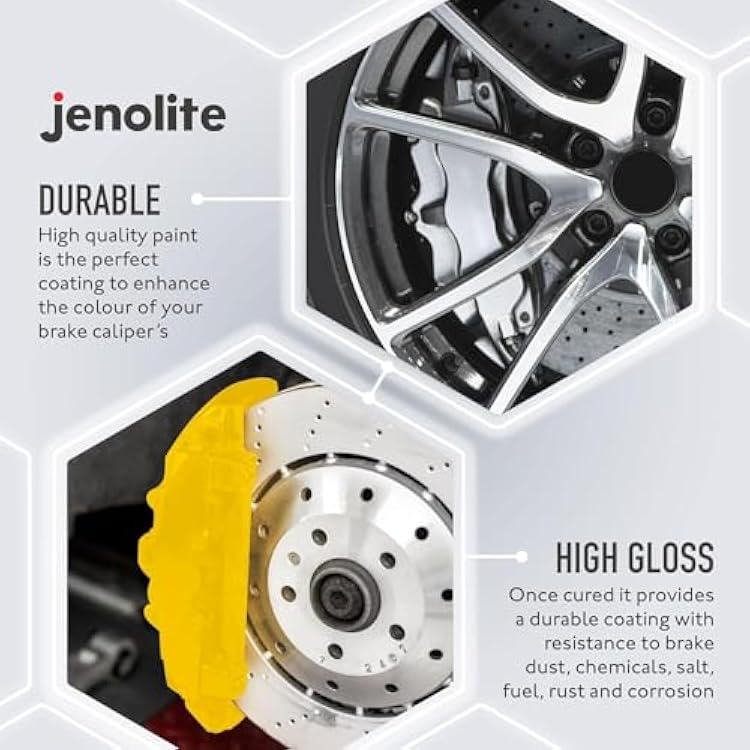 JENOLITE Brake Caliper Paint | YELLOW | Restore & Transform Car Brake Calipers | RAL 1018 | 400ml (13.5fl oz)