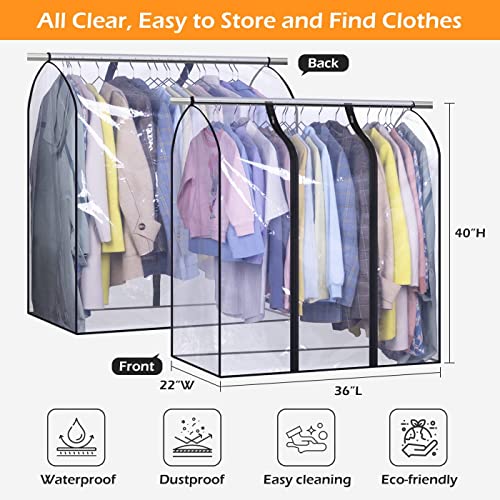 MISSLO 60" Garment Bags for Travel + 40" Hanging Garment Bags2