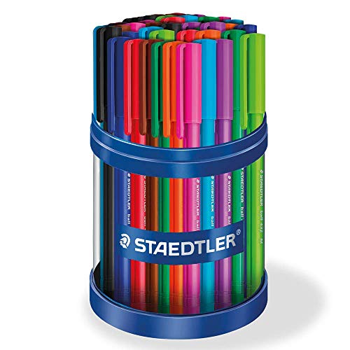 STAEDTLER Ball 43235MKP50 Ice Colours - Expositor 50 bolígrafos de diseño triangular ergonómico, colores surtidos