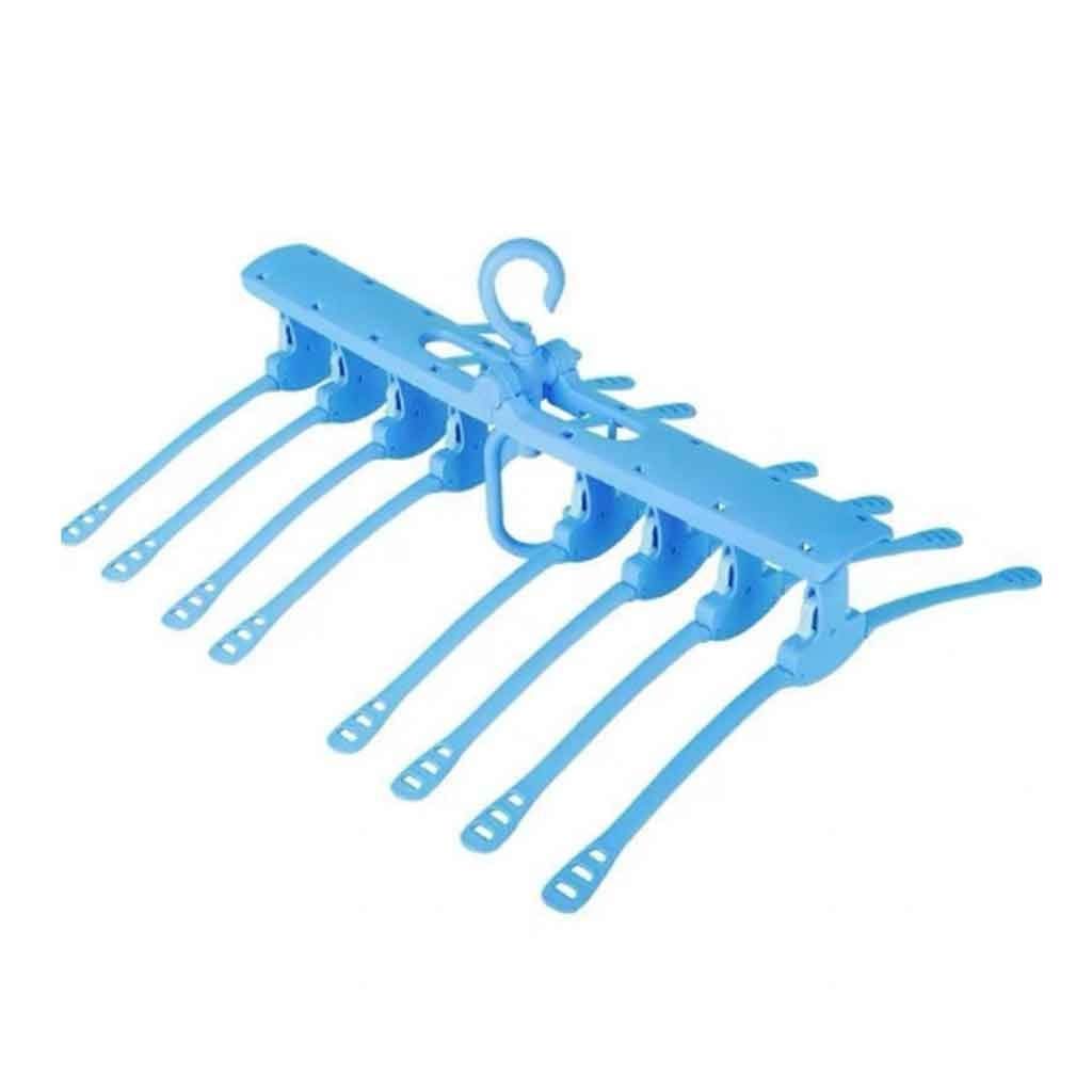 MOBYGKFY 8 In 1 Magic Hanger Clothes Drying Rack Storage Rack Organizer Closet Storage 360 Degree Rotating Foldable Travel Space Saving(Roze)