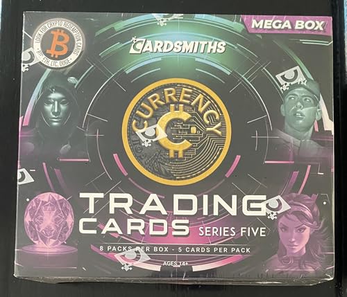 2025 Cardsmiths Currency Factory Sealed Trading Card MEGA Box. 8 Packs 5 Cards per pack. 40 cards total. Hunt for Bitcoin Crypto Currency Super Short Prints (SSP) Autographs Authentic Memoralbilia Redemptions. and so much more! - THIS ITEM IS AVAILABLE FOR PURCHASE. PLEASE CLICK THIS HEADING AND THEN SEE ALL BUYING OPTIONS TO BUY