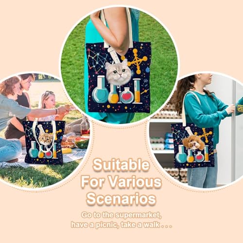 Bolsa de hombro de lona para perros y gatos pequeños con diseño portátil 8